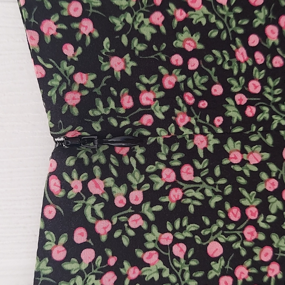 J.Crew Smocked Short Sleeve Floral Midi Dress 10 - Picture 7 of 11